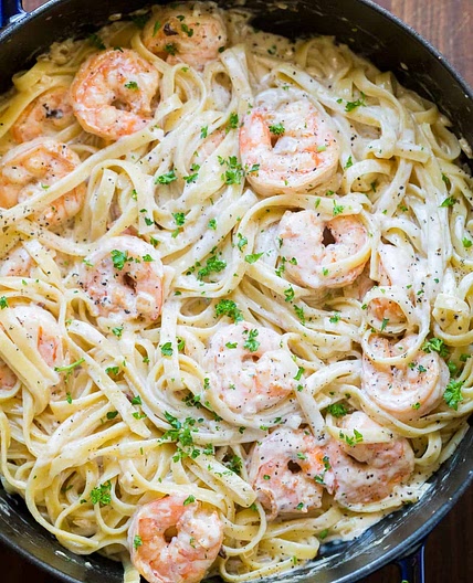 Creamy Shrimp Pasta Recipe (VIDEO)