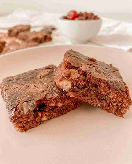 Vegan Chocolate Cherry brownies