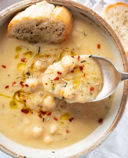 Vegan Garlic Chickpea Soup