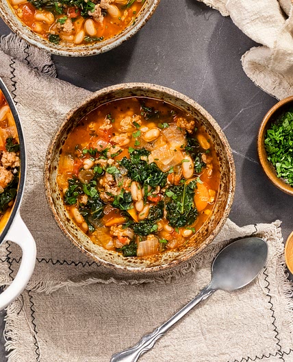 Spicy Sausage White Bean Soup