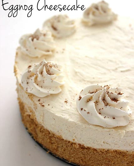No Bake Eggnog Cheesecake