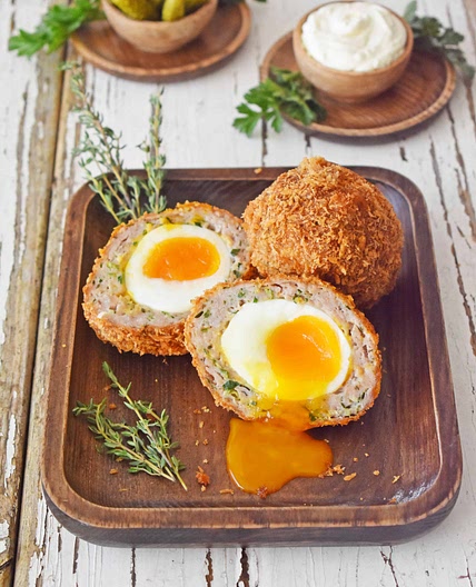 Crispy Scotch Eggs with Runny Yolk
