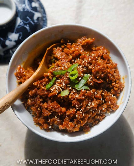 Shredded Tofu Bulgogi Rice Bowl