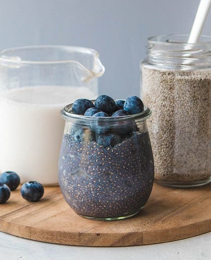 Blueberry Chia Seed Pudding (Easy + 5 Ingredients)