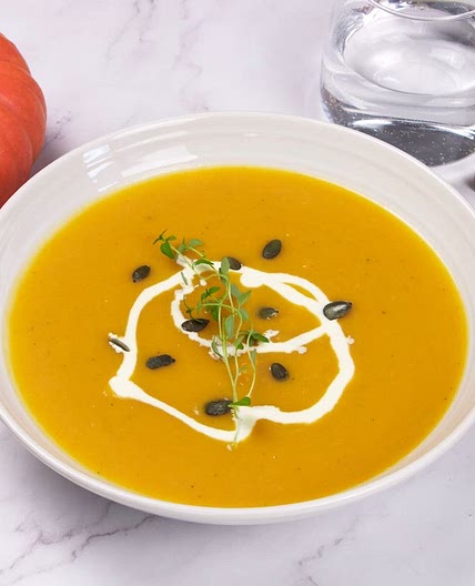 Pumpkin Soup with Sweet Potato