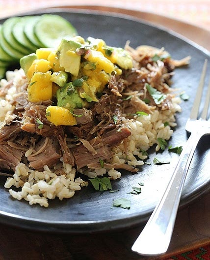 Slow Cooked Jerk Pork with Caribbean Salsa