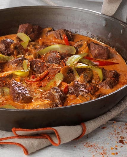 Rindsfilet Stroganoff