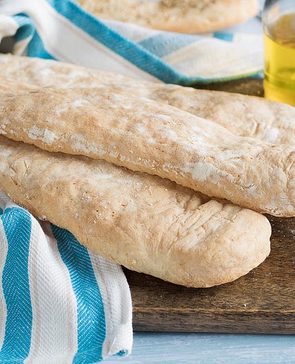 Pane ciabatta a lunga lievitazione - Impasto con 1 gr di lievito