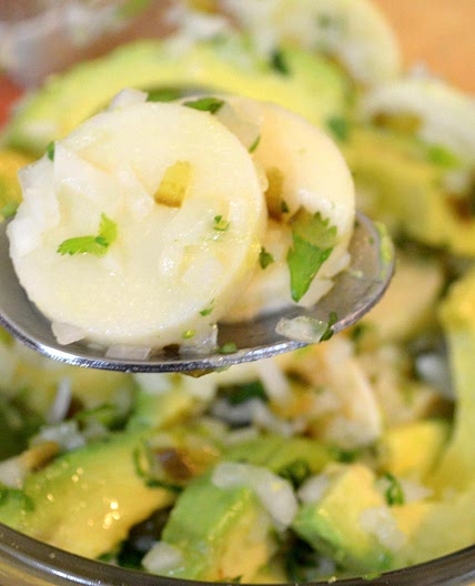 Receita de Salada de palmito com abacate