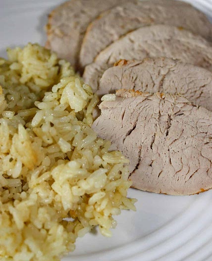 Instant Pot Pork Tenderloin and Rice