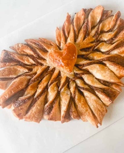 Nutella Puff Pastry Heart-Shaped Twists