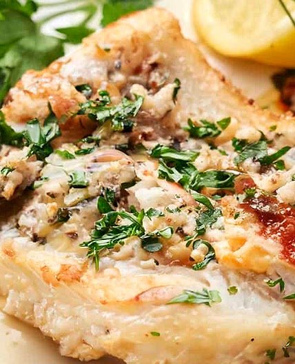 Simple Garlic Butter Cod Fillets