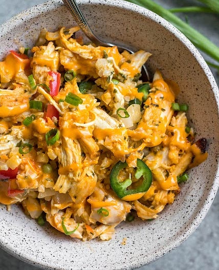 Jalapeño Buffalo Chicken Casserole: Whole30, Keto, Paleo, GF