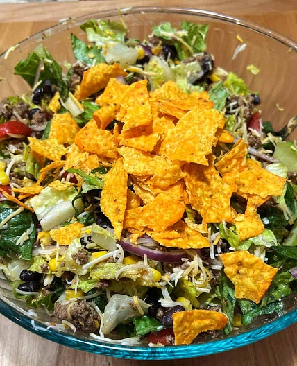 Dorito Taco Salad with Catalina Dressing