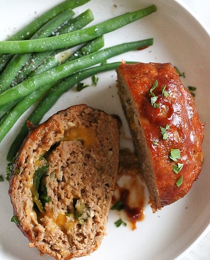 Cheese Stuffed Turkey Meatloaf Recipe