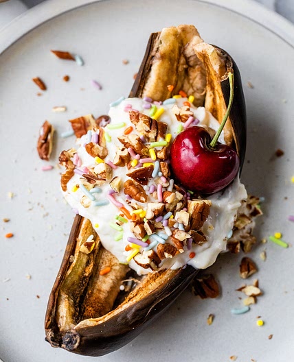 Air Fryer Breakfast Banana Split