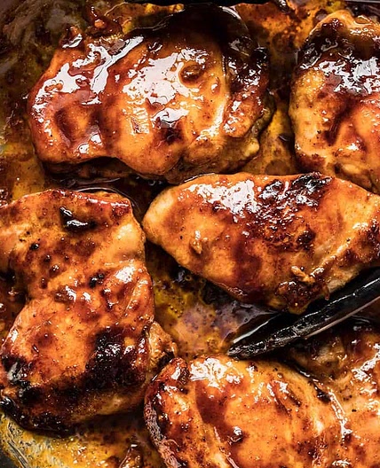 Sweet and Spicy Glazed Chicken Thighs