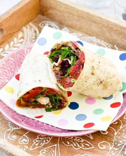 Vegan Red Pepper & Kale Lunch Wrap