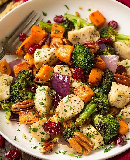 Chicken Broccoli and Sweet Potato Sheet Pan Dinner