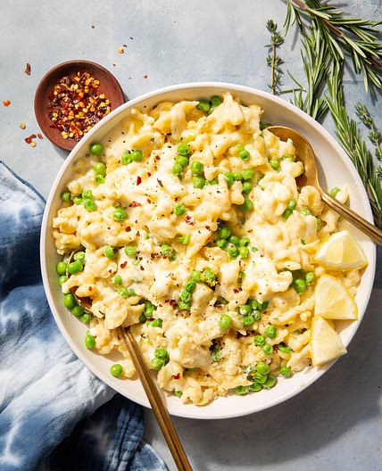 Herby Spaetzle with Creamy Lemon Sauce