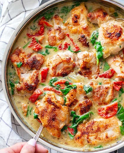 Creamy Tuscan Chicken {Paleo, Whole30, Keto}