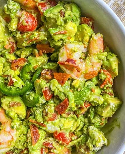 Keto Avocado Shrimp Salad with Bacon (low carb)
