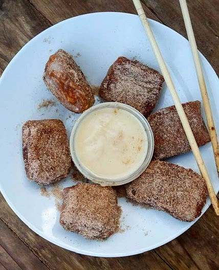 Vegan Apple Pie Crispy Rice Paper Dumplings
