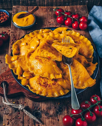 Vegan Pumpkin Ravioli (Pumpkin Pasta Dumplings)
