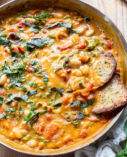 Creamy Tomato White Bean Stew