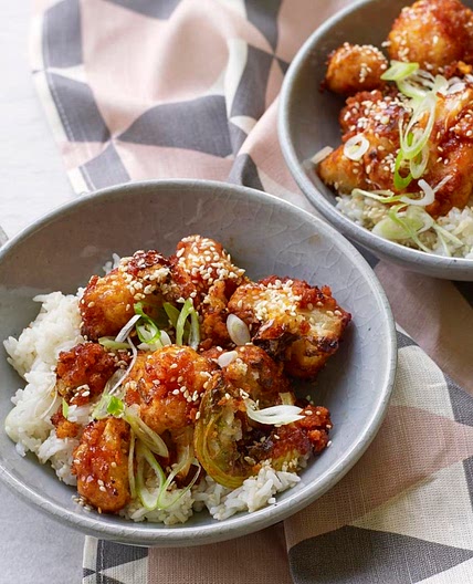 Spicy gochujang cauliflower ‘wings’
