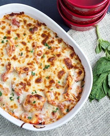 Twenty Minute Easy Tortellini Bake