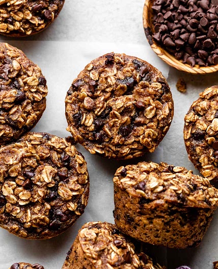 Chocolate Chip Baked Oatmeal Cups (GF)