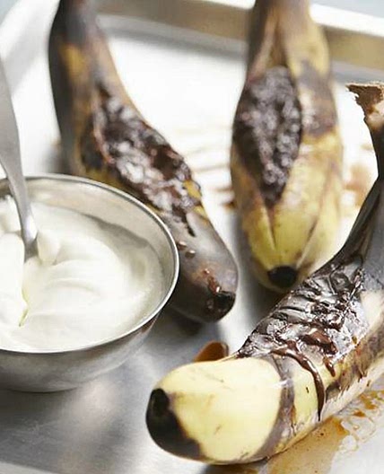 Chocolatey bbq bananas