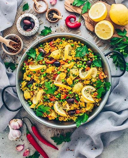 Gemüse-Paella (Vegetarisch, Vegan)