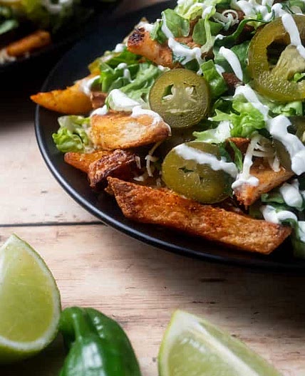 Homemade Baked And Loaded Fajita Fries With Chicken