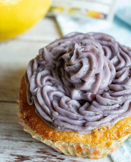 Lemon Cupcakes with Lavender-Chamomile Buttercream