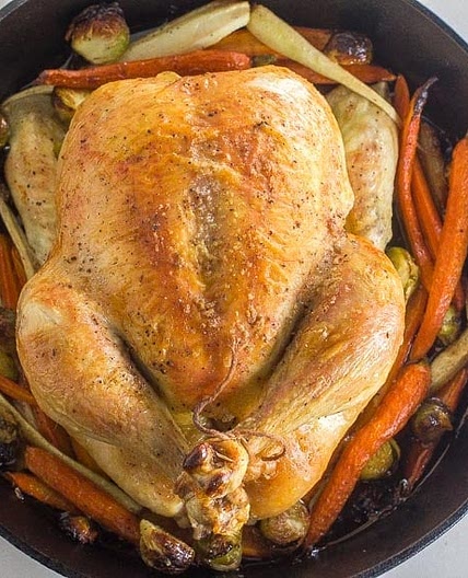 Low FODMAP Whole Roast Chicken & Vegetables