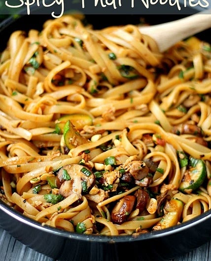 One Pot Spicy Thai Noodles