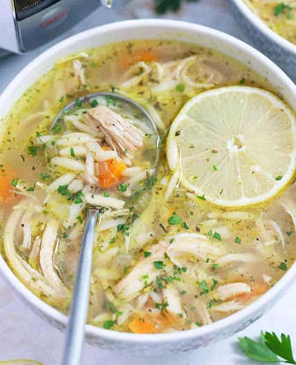 Instant Pot Lemon Chicken Orzo Soup