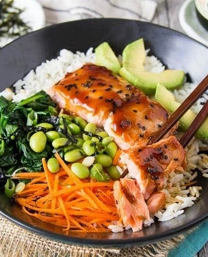 Teriyaki Salmon Bowl