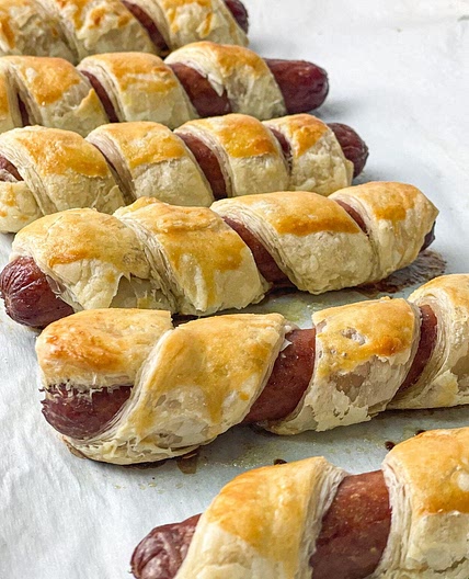 Hot Dogs Wrapped in Puff Pastry