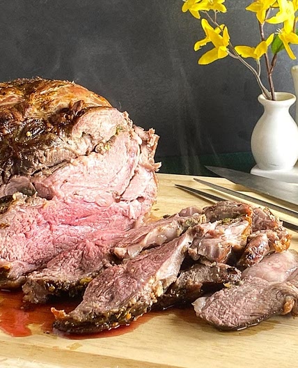 Low FODMAP Slow Roasted Boneless Leg of Lamb