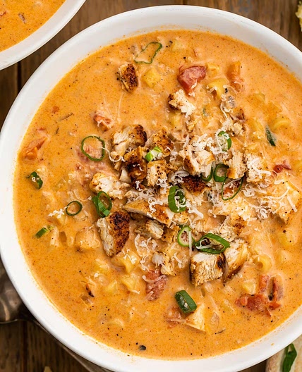 Creamy Cajun Chicken Pasta Soup