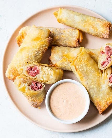 Pastrami Reuben Egg Rolls