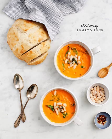 Creamy White Bean & Tomato Soup