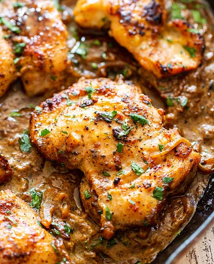 Creamy Mustard Chicken {Paleo, Whole30, Keto}