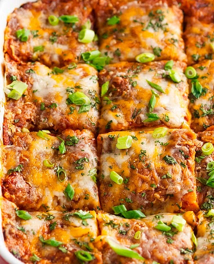 Vegetarian Black Bean Enchilada Casserole