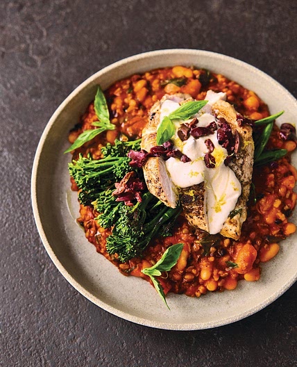 Lemon tahini chicken & grains