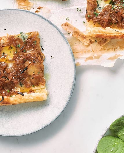 French Onion and Blue Cheese Tart