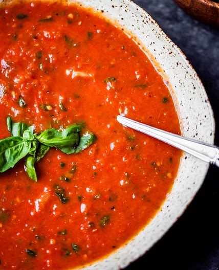 Homemade Roasted Tomato Basil Soup